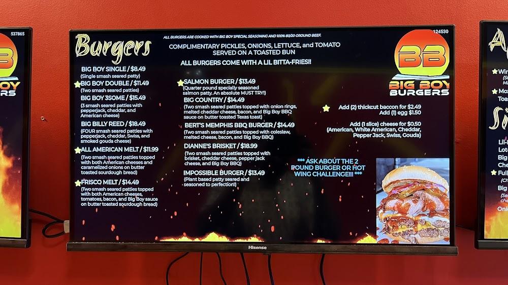 Big Boy Burgers Menu image 3